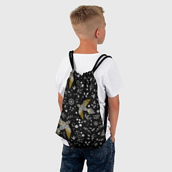 Рюкзак-мешок Птицы и цветы с эффектом вышивки, цвет: 3D-принт — фото 2