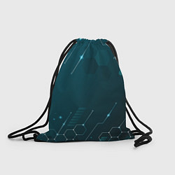 Рюкзак-мешок Голубой цифровой фон, цвет: 3D-принт