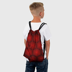 Рюкзак-мешок Красные неоновые соты, цвет: 3D-принт — фото 2