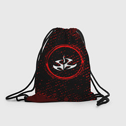 Рюкзак-мешок Символ Hitman и краска вокруг на темном фоне, цвет: 3D-принт