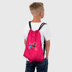Рюкзак-мешок Розовый монстр, цвет: 3D-принт — фото 2