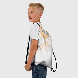 Рюкзак-мешок Однотонный белый и желто-серый геометрический, цвет: 3D-принт — фото 2