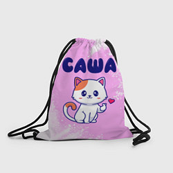 Рюкзак-мешок Саша кошечка с сердечком, цвет: 3D-принт