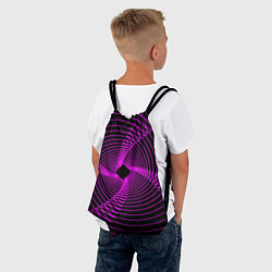 Рюкзак-мешок Неоновая светящаяся спираль, цвет: 3D-принт — фото 2