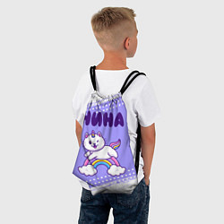 Рюкзак-мешок Нина кошка единорожка, цвет: 3D-принт — фото 2