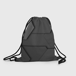 Рюкзак-мешок Черные геометрические фигуры в трехмерном простран, цвет: 3D-принт