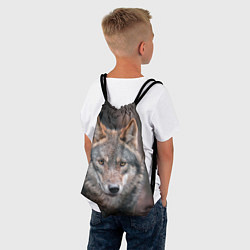 Рюкзак-мешок Волк с грустными глазами, цвет: 3D-принт — фото 2