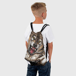 Рюкзак-мешок Волк и царапины, цвет: 3D-принт — фото 2