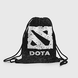 Мешок для обуви Dota с потертостями на темном фоне