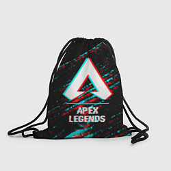 Рюкзак-мешок Apex Legends в стиле glitch и баги графики на темн, цвет: 3D-принт