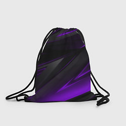 Рюкзак-мешок Черно-фиолетовая геометрическая абстракция, цвет: 3D-принт
