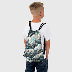 Рюкзак-мешок Облачные узоры, цвет: 3D-принт — фото 2