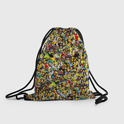 Рюкзак-мешок Симпсоны все Герои, цвет: 3D-принт