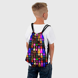 Рюкзак-мешок Neon glowing objects, цвет: 3D-принт — фото 2