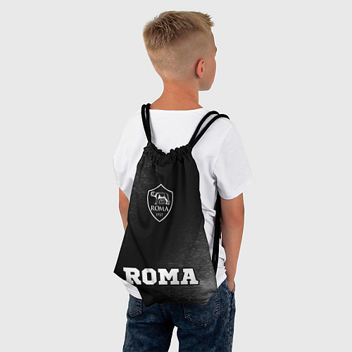 Мешок для обуви Roma sport на темном фоне: символ, надпись / 3D-принт – фото 4