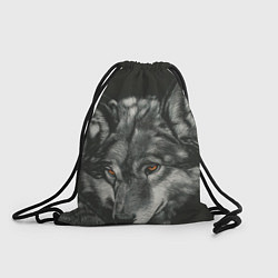 Рюкзак-мешок Серый мудрый волк, цвет: 3D-принт