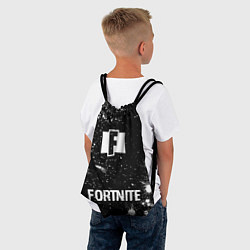Рюкзак-мешок Fortnite glitch на темном фоне: символ сверху надп, цвет: 3D-принт — фото 2