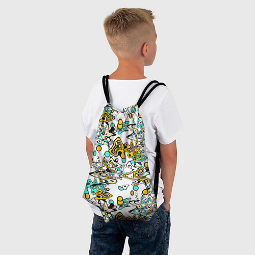 Мешок для обуви Abstract pattern waves and streaks / 3D-принт – фото 4