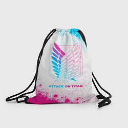 Рюкзак-мешок Attack on Titan neon gradient style, цвет: 3D-принт