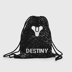 Мешок для обуви Destiny glitch на темном фоне: символ, надпись
