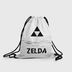 Рюкзак-мешок Zelda glitch на светлом фоне: символ, надпись, цвет: 3D-принт