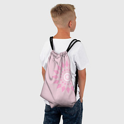 Рюкзак-мешок Розовая геометрическая абстракция Круговой принт Б, цвет: 3D-принт — фото 2