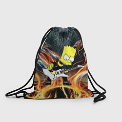 Рюкзак-мешок Барт Симпсон - соло на гитаре, цвет: 3D-принт