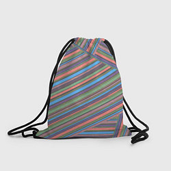 Рюкзак-мешок Яркие, хаотично расположенные полосы, цвет: 3D-принт