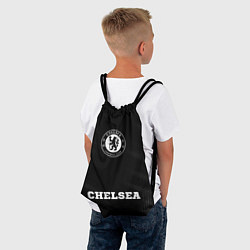 Рюкзак-мешок Chelsea sport на темном фоне: символ, надпись, цвет: 3D-принт — фото 2