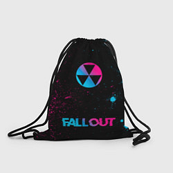 Мешок для обуви Fallout - neon gradient: символ, надпись