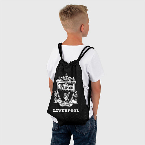 Мешок для обуви Liverpool sport на темном фоне / 3D-принт – фото 4