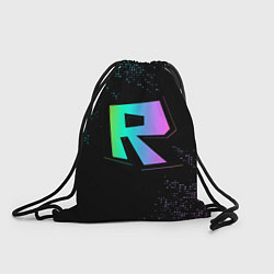 Рюкзак-мешок Roblox logo neon, цвет: 3D-принт