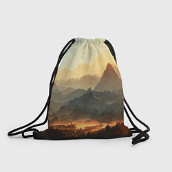 Рюкзак-мешок Рассвет в горах, пейзаж, цвет: 3D-принт
