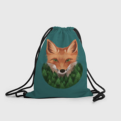 Рюкзак-мешок Рыжая лиса в лесу, цвет: 3D-принт