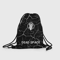Рюкзак-мешок Dead Space glitch на темном фоне: символ, надпись, цвет: 3D-принт