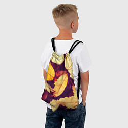 Рюкзак-мешок Осенняя листва узор, цвет: 3D-принт — фото 2
