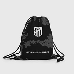 Рюкзак-мешок Atletico Madrid sport на темном фоне: символ, надп, цвет: 3D-принт
