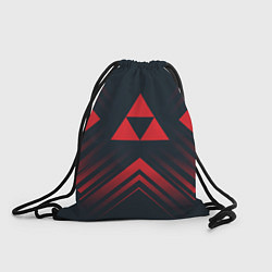 Мешок для обуви Красный символ Zelda на темном фоне со стрелками