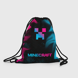 Мешок для обуви Minecraft - neon gradient: символ, надпись