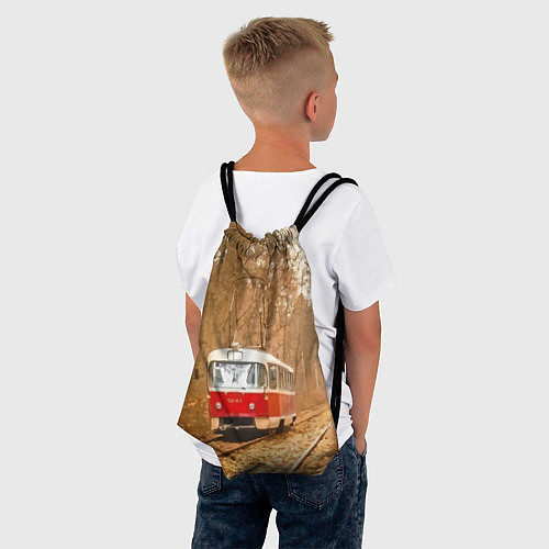 Мешок для обуви Одинокий трамвай - Россия / 3D-принт – фото 4