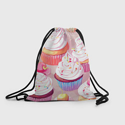 Рюкзак-мешок Много сладких капкейков, цвет: 3D-принт