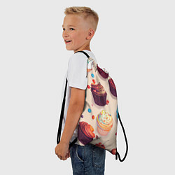 Рюкзак-мешок Капкейки на разный вкус, цвет: 3D-принт — фото 2
