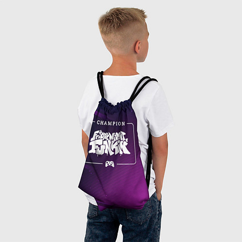 Мешок для обуви Friday Night Funkin gaming champion: рамка с лого / 3D-принт – фото 4