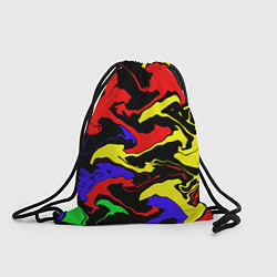 Рюкзак-мешок Яркие абстрактные краски, цвет: 3D-принт