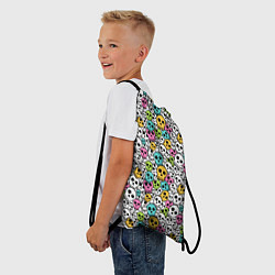 Рюкзак-мешок Череп разноцветный, цвет: 3D-принт — фото 2