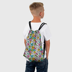 Рюкзак-мешок Череп разноцветный, цвет: 3D-принт — фото 2