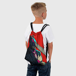 Рюкзак-мешок Человек бензопила в деловом костюме, цвет: 3D-принт — фото 2