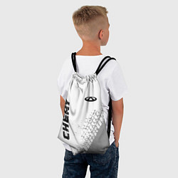 Рюкзак-мешок Chery speed на светлом фоне со следами шин: надпис, цвет: 3D-принт — фото 2