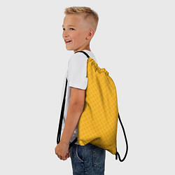 Рюкзак-мешок Желтые связанные узоры, цвет: 3D-принт — фото 2