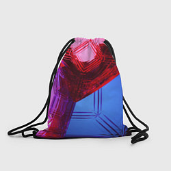 Рюкзак-мешок Ледяные кубы - Красный, синий, розовый, цвет: 3D-принт